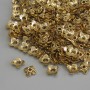 Bead Cap Finding, Gold Metal Colour, Diameter 5x1mm+/-, Hole Diameter 1mm+/-, Pack of 20g (~160pcs)