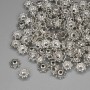 Bead Cap Finding, Silver Metal Colour, Diameter 6x1mm+/-, Hole Diameter 1.4mm+/-, Pack of 20g (~146pcs)