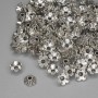 Bead Cap Finding, Silver Metal Colour, Diameter 6x1mm+/-, Hole Diameter 1.5mm+/-, Pack of 20g (~122pcs)