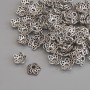 Bead Cap Finding, Silver Metal Colour, Diameter 7.5x1mm+/-, Hole Diameter 1.8mm+/-, Pack of 20g (~91pcs)