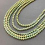 Czech Crystal Beads multicolour with petrol-effect coating on a strand, faceted round bead, diameter 6mm +/-, length 38cm +