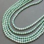 Czech Crystal Beads light green on a strand, faceted round bead, diameter 6mm +/-, length 38cm +