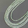 Czech Crystal Beads, Lettuce Green with Petrol Coating, Faceted Cube on Thread, Diameter 4x4mm +/-, Length 38cm +