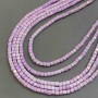Lilac Czech Crystal Beads with Petrol Iridescent Coating on Thread, Faceted Cube, Diameter 4x4mm +/-, Length 38cm +