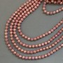 Czech Crystal Beads Pink on Thread, Faceted Round, Diameter 8mm +/-, Length 38cm +