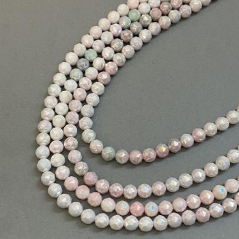 Czech Crystal Beads Multicolour on Thread, Faceted Round, Diameter 8mm +/-, Length 38cm +