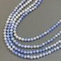Czech Crystal Beads Blue Multicolour on Thread, Faceted Round, Diameter 8mm +/-, Length 38cm +