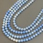 Czech Crystal Beads, Blue Multicolour, Faceted Round on Thread, Diameter 8mm +/-, Length 38cm +