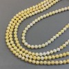 Czech Crystal Beads, Yellow, Faceted Round on Thread, Diameter 8mm +/-, Length 38cm +