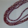 Czech Crystal Beads on Fishing Line, Red Transparent with Petrol-Tone Coating, Faceted Rondelle, Diameter 6x5mm +/-, Length 39cm +