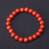 Sponge Coral Smooth Round Bead Bracelet, diameter 8mm, elastic