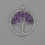 "Tree of Happiness" Pendant, Amethyst, 30mm+ diameter