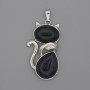 Cat Pendant, Cairo Night Aventurine 42x25mm+-, length 50mm+