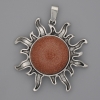 Sun Pendant, Golden Sand Aventurine 39mm+-, length 46mm+