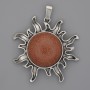 Sun Pendant, Golden Sand Aventurine 39mm+-, length 46mm+