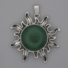 Sun Chrysoprase Pendant 39mm+-, length 46mm+