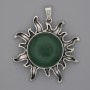 Sun Chrysoprase Pendant 39mm+-, length 46mm+