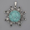 Sun Pendant, Turquoise 39mm+-, length 46mm+