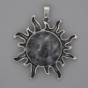 Sun Pendant, Larvikite 39mm+-, length 46mm+