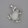 Toad Pendant Rock Crystal 29x28mm+-, length 37mm+