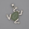 Toad Pendant Jade 29x28mm+-, length 37mm+