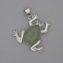 Toad Pendant Jade 29x28mm+-, length 37mm+