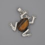 Toad Pendant Tiger's Eye 29x28mm+-, length 37mm+
