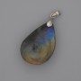 Drop Pendant Labradorite 32x22mm+-, length 40mm+