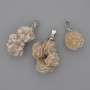 Desert Rose Pendant 18-27x14-18mm+/-, length 25-38mm+/- assorted sizes (per 1 pc)