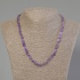 Natural Amethyst Tumbled Stone Necklace, diameter 7-9x6-7mm+-, length 50cm+- with clasp