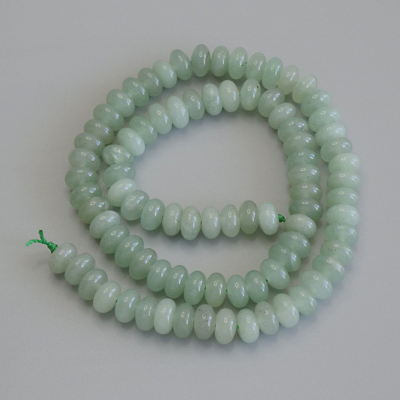 Jade Rondelle Beads, diameter 8x5mm+- on a strand, length 41cm+