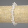 Moonstone & Rock Crystal Chip Bracelet 7-10x2-5mm+/-, length 18cm+/-, stretch