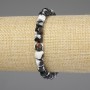 Agate Bracelet, Faceted Cube 6.5x6.5mm+-, Length 18cm+- Stretch