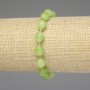 Chrysolite Olivine Bracelet, Faceted Grain 9x8mm+-, Spacer Bead 3mm+-, Length 18cm+- Stretch