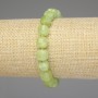 Chrysolite Olivine Bracelet, faceted cube 8x8mm+-, seed beads 3mm+-, length 18cm+- stretch