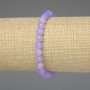 Lavender Amethyst Bracelet Smooth Round Bead 6mm+-, length 18cm+- stretch