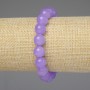 Lavender Amethyst Bracelet Smooth Round Bead 10mm+-, length 18cm+- stretch