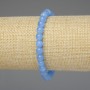 Bracelet Aquamarine smooth round bead 6mm+-, length 18cm+- stretch