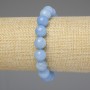 Bracelet Aquamarine smooth round bead 10mm+-, length 18mm+- stretch