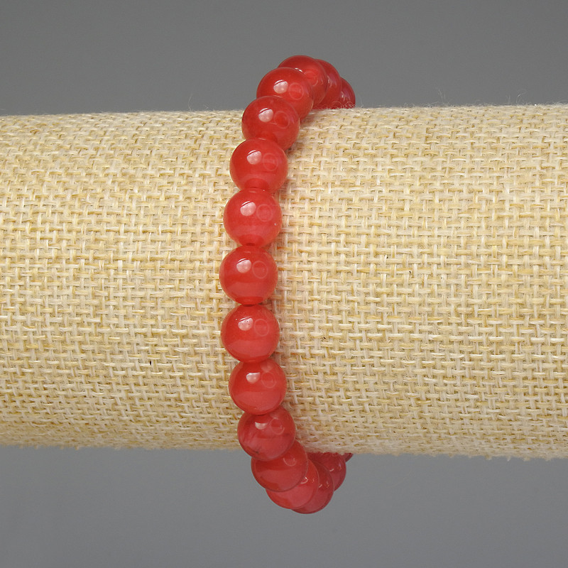 Tourmaline Bracelet Smooth Bead 8mm+-, Length 18cm+- Stretch