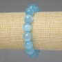 Sky Blue Cat's Eye Bracelet, smooth bead 12mm+-, length 18cm+- stretch