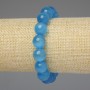 Azure Cat's Eye Bracelet, smooth bead 2mm+-, length 18cm+- stretch