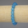 Azure Cat's Eye Bracelet, smooth bead 10mm+-, length 18cm+- stretch
