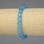 Azure Cat's Eye Bracelet, smooth bead 8mm+-, length 18cm+- stretch