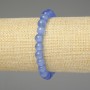 Blue Cat's Eye Bracelet, smooth bead 8mm+-, length 18cm+- stretch