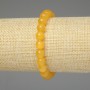 Yellow Cat's Eye Bracelet, smooth beads 8mm+/-, length 18cm+/- stretch