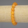 Yellow Cat's Eye Bracelet, smooth bead 10mm+-, length 18cm+- stretch