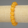 Yellow Cat's Eye Bracelet, smooth beads 12mm+/-, length 18cm+/- stretch