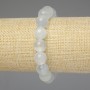Grey Cat's Eye Bracelet, smooth beads 11mm+/-, length 18cm+/- stretch