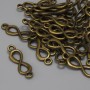 Infinity Connector Bronze Metal Colour 20x6mm+-, Pack of 29pcs+